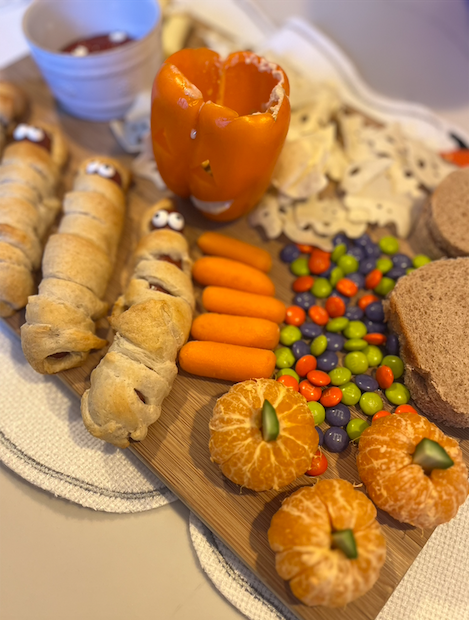 halloween dinner board items