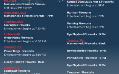 July 4th Fireworks in Westchester and beyond!!