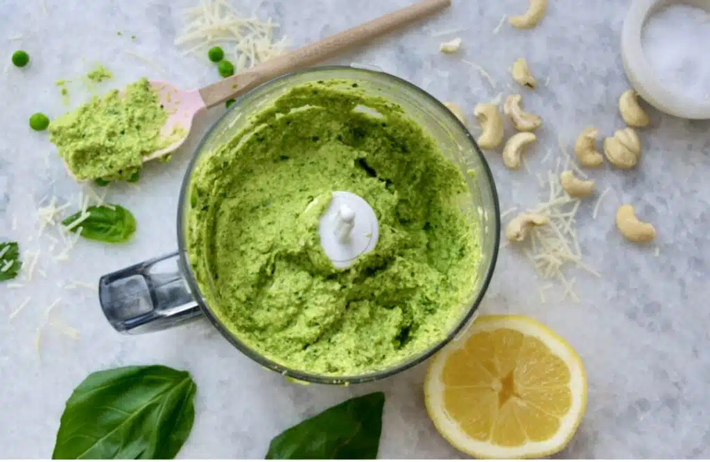 Spring Pea & Three Cheese Cashew Pesto