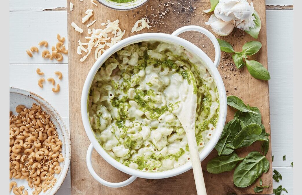 Spinach Pesto Mac ‘n Cheese Recipe
