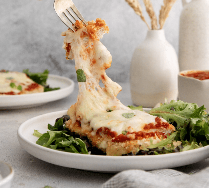 Weeknight Baked Chicken Parmesan from Kat Ashmore