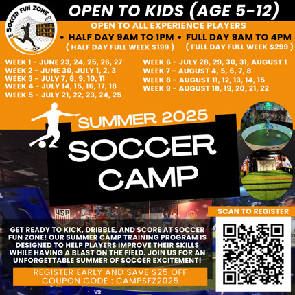 soccer fun zone 2025 summer camp