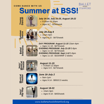 ballet school of stamford 2025 summer camp