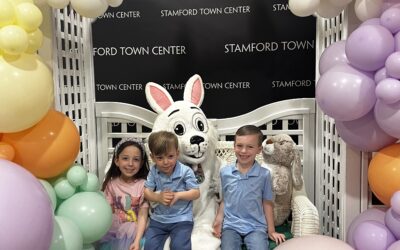 Welcome The Easter Bunny at the Stamford Moms Bunny Hop!