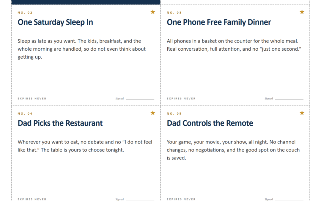 Father’s Day Coupon Book
