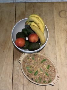 Vegan & Gluten-Free Berry Basil Rhubarb Crisp