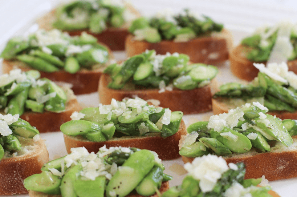 Truffled Asparagus Crostinis