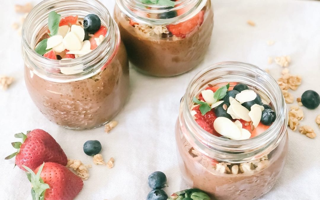 Overnight Chocolate Almond Chia Seed Pudding