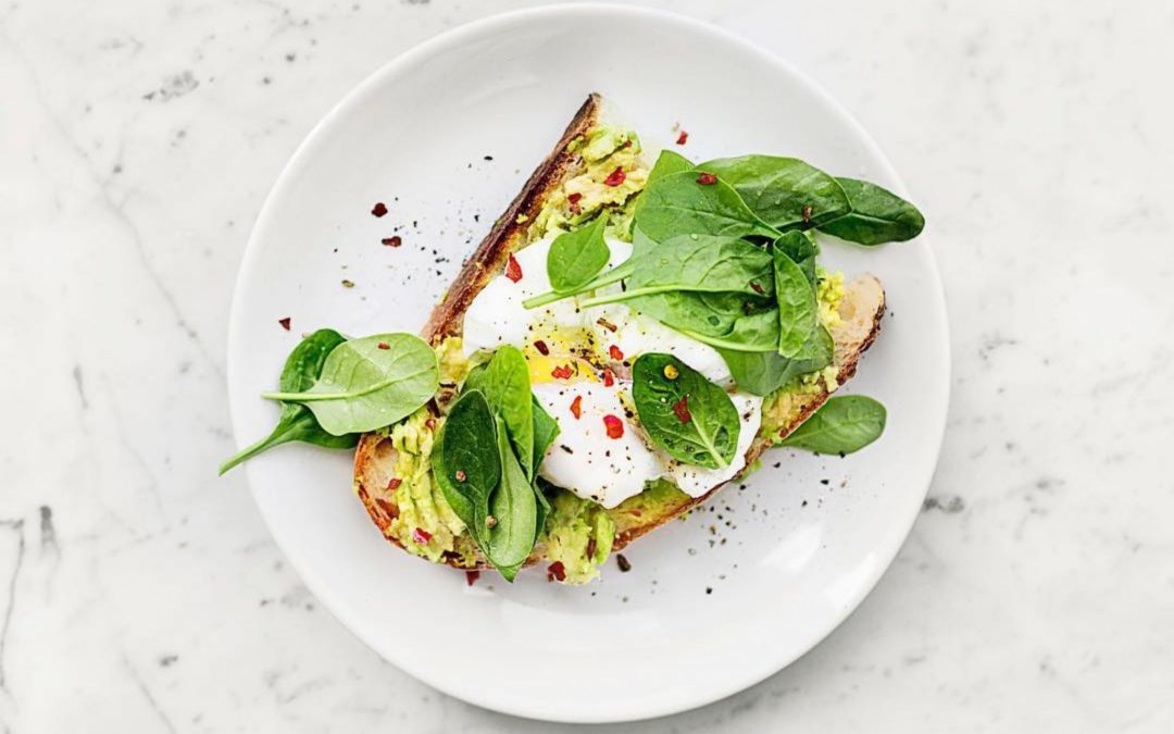 Simple Spinach, Egg, Avocado Breakfast with Sea Salt from Duxbury Saltworks