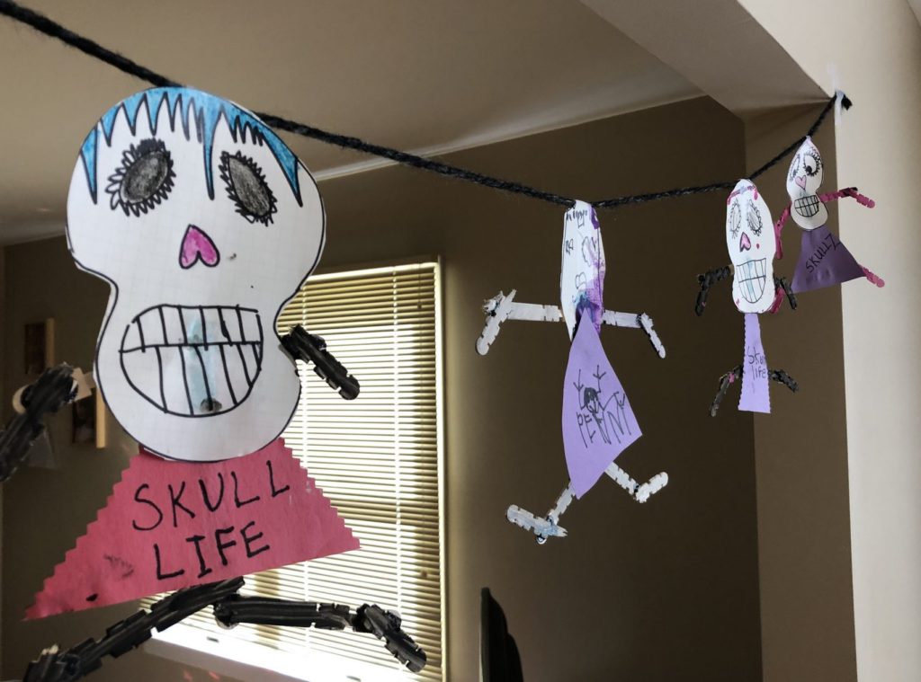 easy halloween craft skeletons