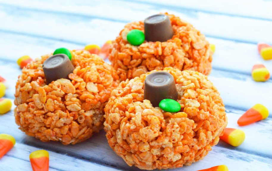 Halloween Rice Krispies Pumpkin Treats