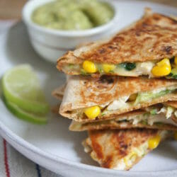 Loaded Chicken Quesadillas with Avocado Salsa