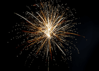 Rooftop Fireworks In Stamford Downtown