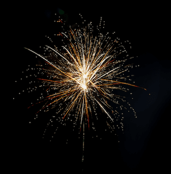 Rooftop Fireworks In Stamford Downtown