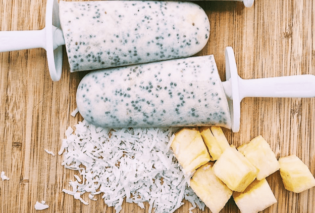 Recipe: Piña Colada Chia Popsicles!