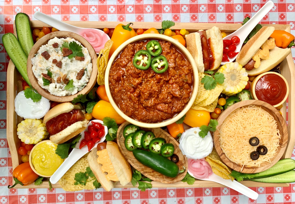 Build Your Own Chili Cheese Dog Board!