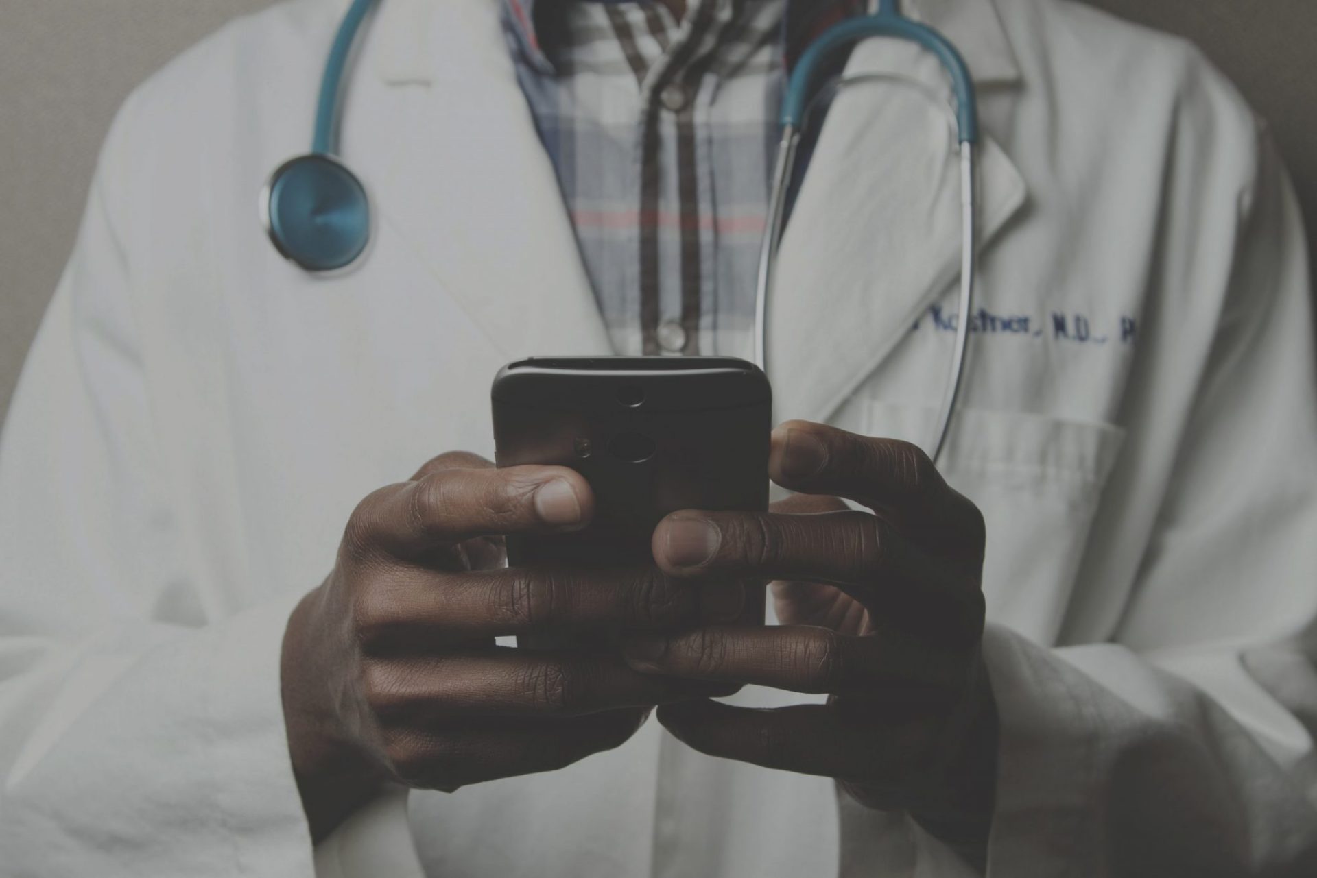 doctor texting