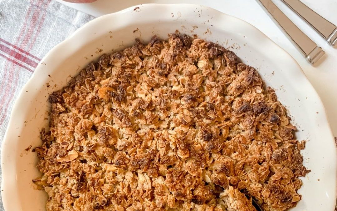 No-Peel Apple Almond Crisp!
