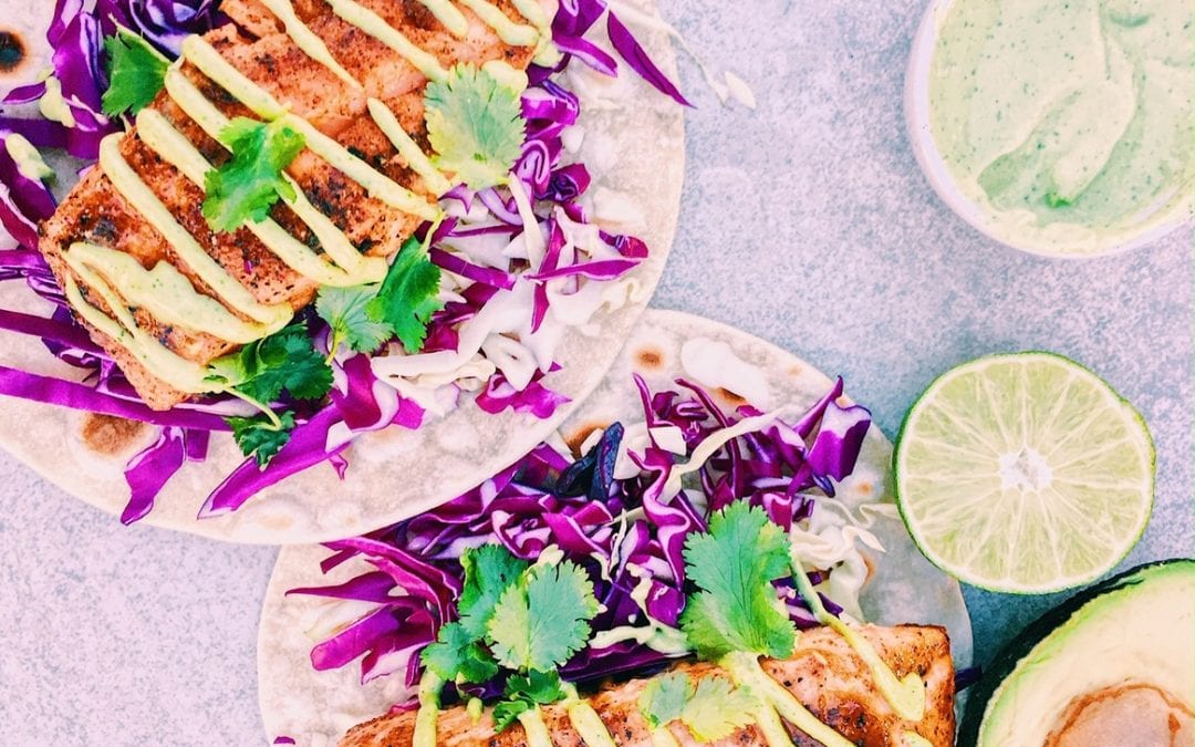 Salmon Chipotle Tacos