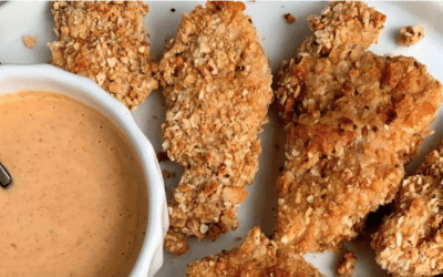 Healthier Crispy Paleo Chicken Tenders from Rachel Mansfield!